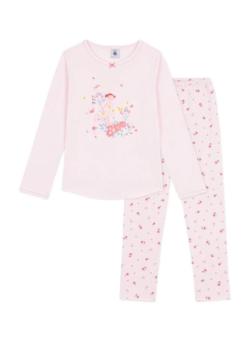 بيتي باتو Children's cotton pyjamas with a floral motif